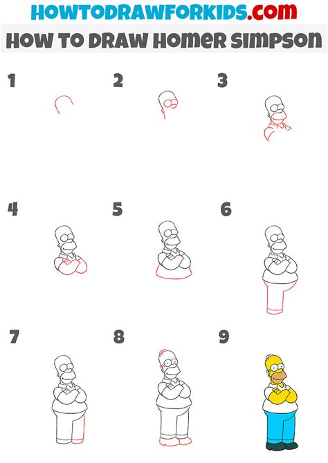 how to draw the homer simpson|homer simpson drawing instructions.